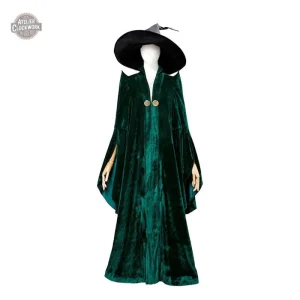 Détails élégants de la robe de sorcière steampunk