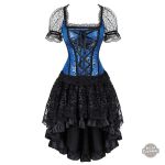 Tenue féminine steampunk avec corset intégré