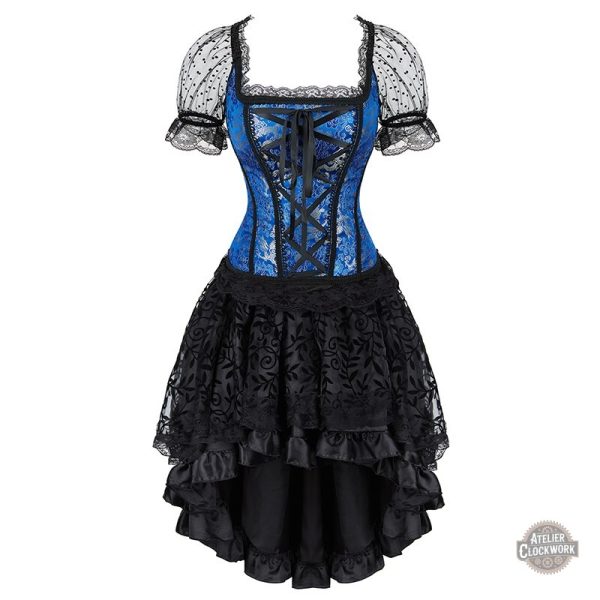 Tenue féminine steampunk avec corset intégré