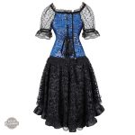 Robe Steampunk élégante avec détails corsetés