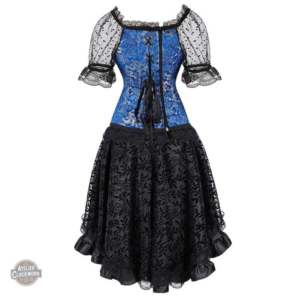 Robe Steampunk élégante avec détails corsetés