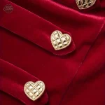 Élégance Rouge en Velours pour Tenue Steampunk