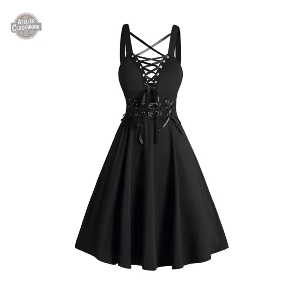 Robe gothique à manches courtes