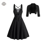 Robe steampunk à lacets élégante
