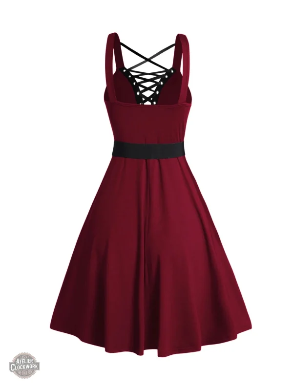 Robe à lacets avec boléro court