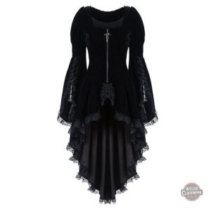 Robe Gothique en Dentelle Noire