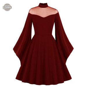 Robe gothique élégante pour femme au style Régence