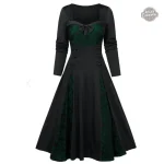 Robe gothique médiévale avec détails raffinés