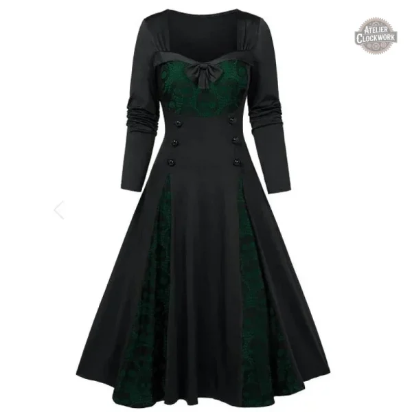 Robe femme au design gothique et médiéval