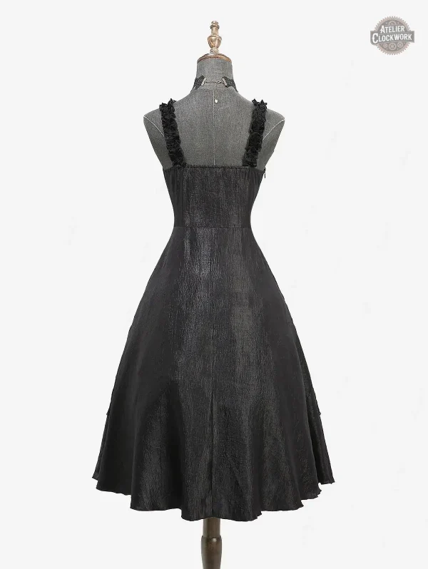 Robe élégante alliant gothique et steampunk