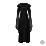 Robe gothique à capuche pour femme