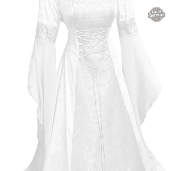 Robe longue avec capuche, style vintage