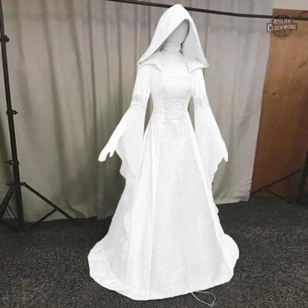 Mode féminine gothique, robe longue