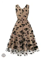 Robe Victorienne d'été Kaki élégante