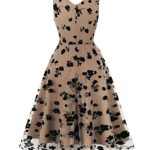 Robe Victorienne d'été Kaki élégante