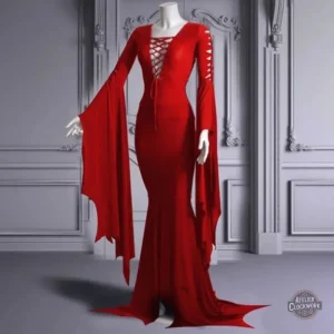Vêtements steampunk femme : robe moulante et élégante