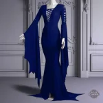 Robe à manches longues, style gothique, ambiance rétro-futuriste