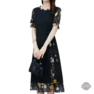Vêtement steampunk féminin avec motifs floraux