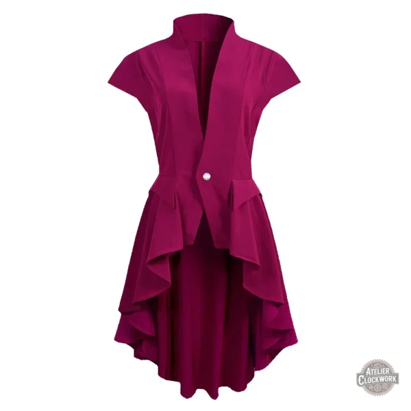 robe-manteau-sans-manches-steampunk-store-1 Robe Manteau Sans Manches - Scarlet pour tenue Steampunk