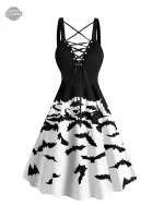 Robe Chic Noir et Blanc - Inspiration Steampunk