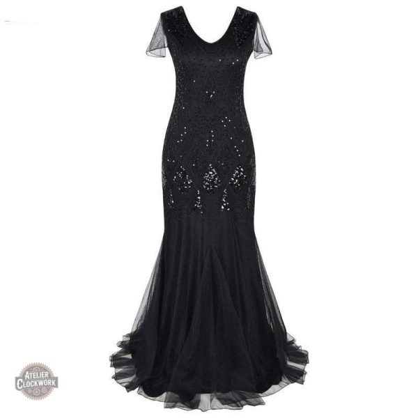 robe-noire-dentelle-gothique-steampunk-store-1 Robe Noire Dentelle Gothique - Esmeralda