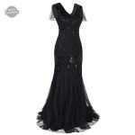 Robe gothique en dentelle noire pour femme steampunk