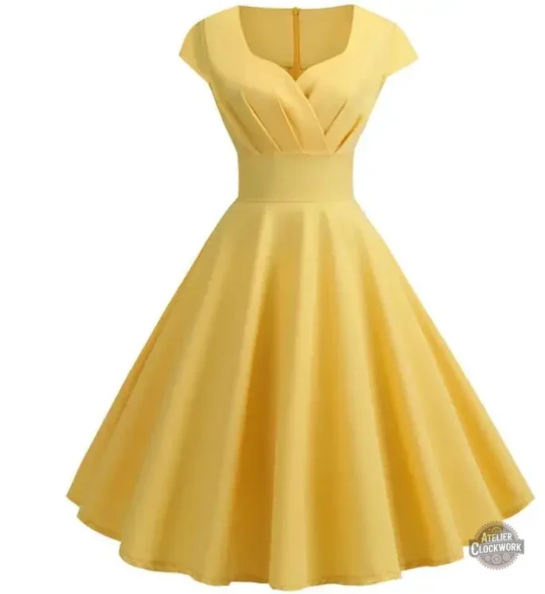 Robe femme bleu marine au style victorien