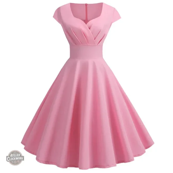 Robe Steampunk bleu marine avec style pin-up