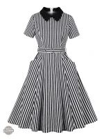 Robe rayée noir et blanc - Working Girl