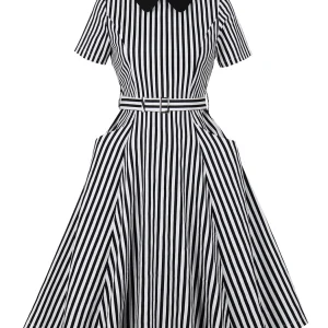 Robe rayée noir et blanc - Working Girl