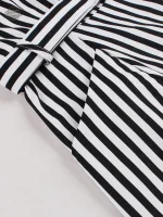 Robe chic rayée pour style victorien