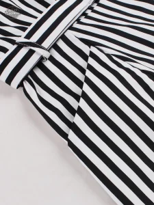 Robe chic rayée pour style victorien