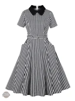 Robe à motifs rayés pour un look de working girl