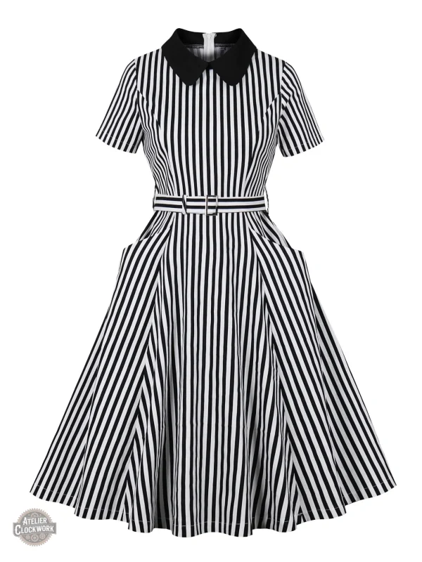 Robe à motifs rayés pour un look de working girl