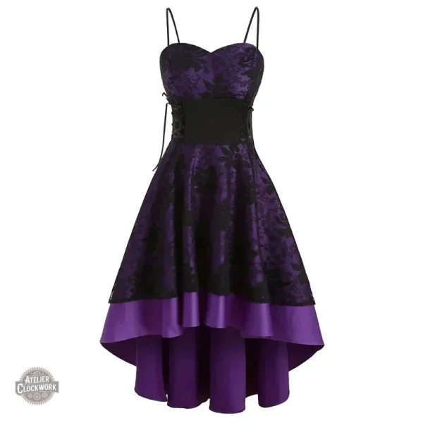 Robe pin-up avec jupe évasée et ceinture