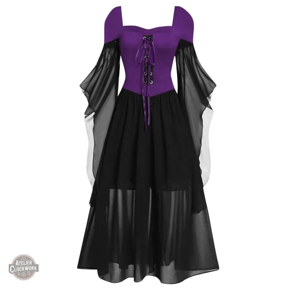 Détails raffinés sur la robe de sorcière