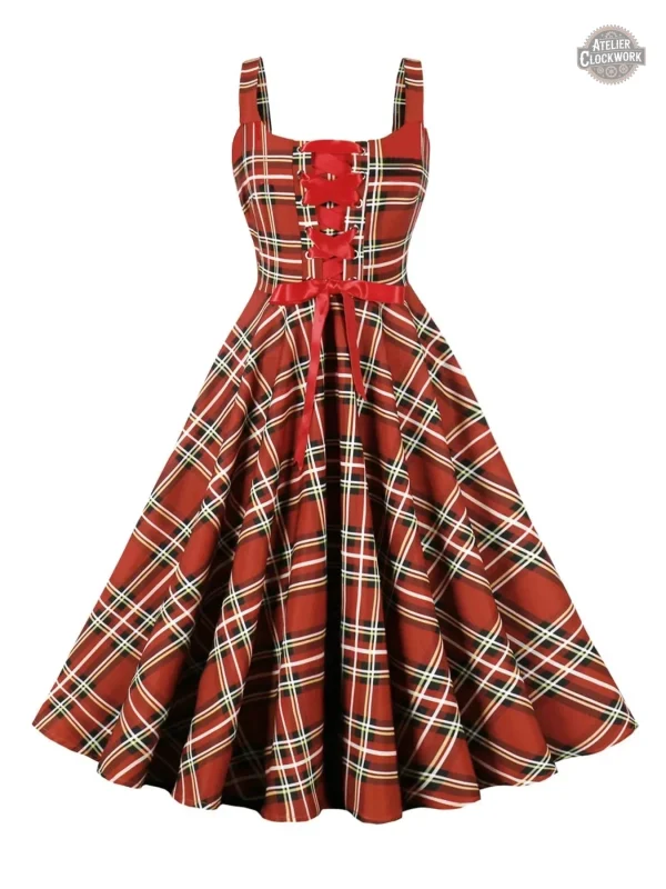 robe-tartan-femme-1 Robe Tartan Femme Steampunk élégante et originale