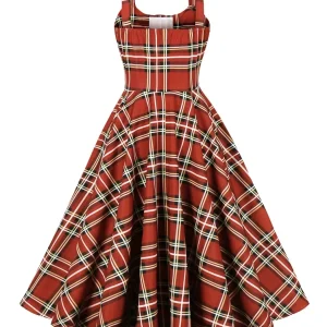 Robe victorienne steampunk à motif tartan