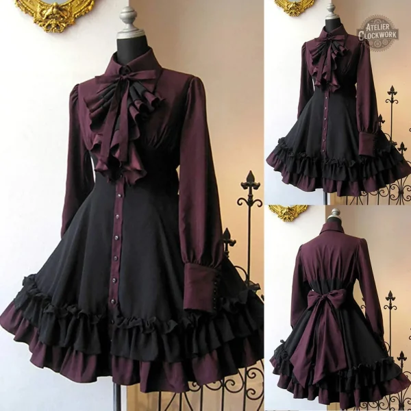 Robe victorienne femme, touche steampunk chic