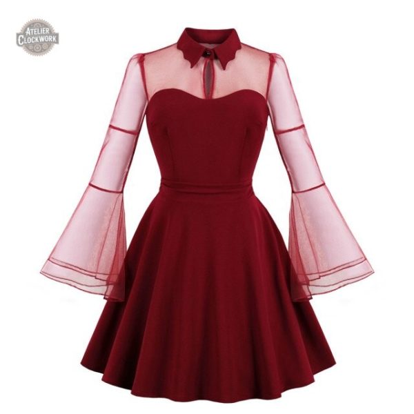 Vêtement féminin rétro, robe courte victorien