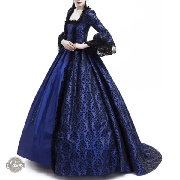 Robe inspirée de Mary Shelley, style victorien moderne