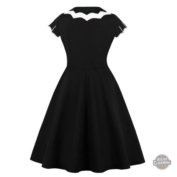 Robe Halloween noire au style victorien