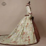 Robe Victorienne Marron longue, parfaite pour le Steampunk