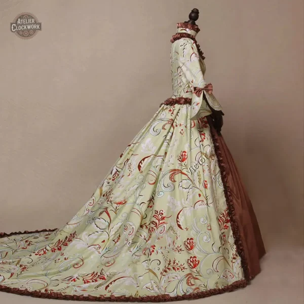 Robe Victorienne Marron longue, parfaite pour le Steampunk