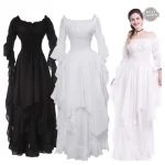 Tenue Steampunk femme - robe avec manches papillon