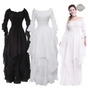 Tenue Steampunk femme - robe avec manches papillon
