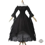 Robe col bardot inspirée du style victorien