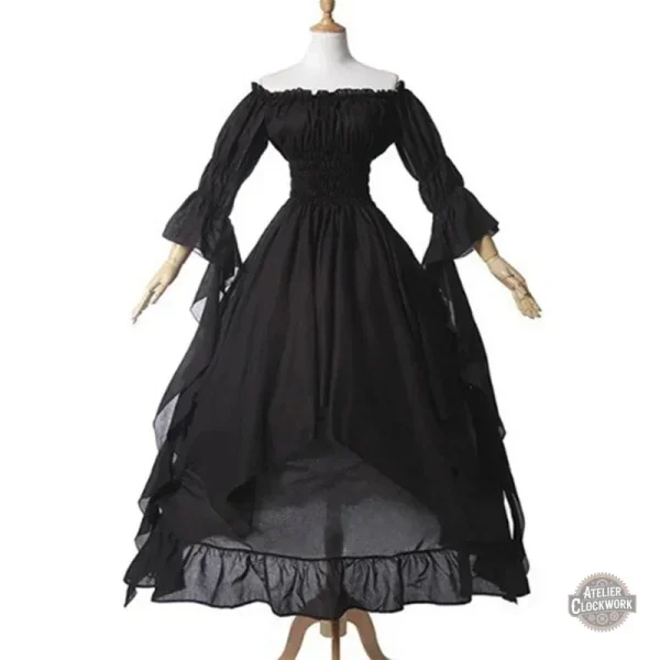 Robe col bardot inspirée du style victorien