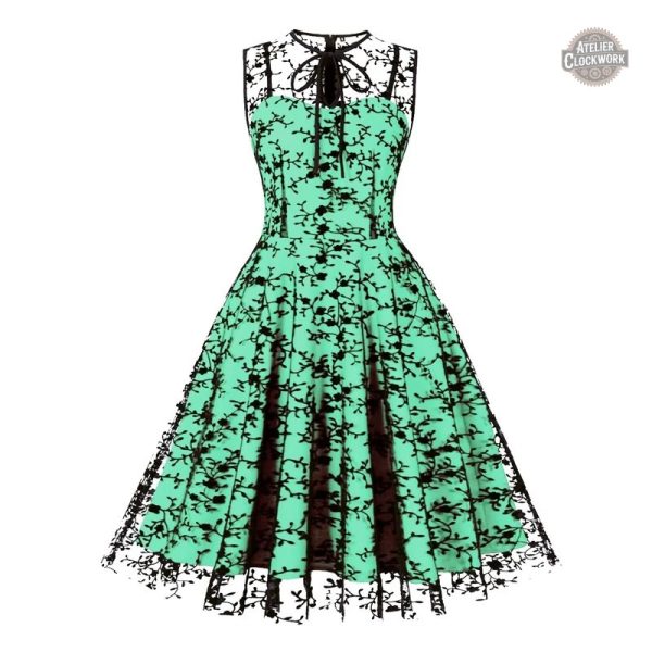 Robe Steampunk à manches longues et volants
