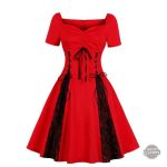 Robe Victorienne Rouge - Mina Harker